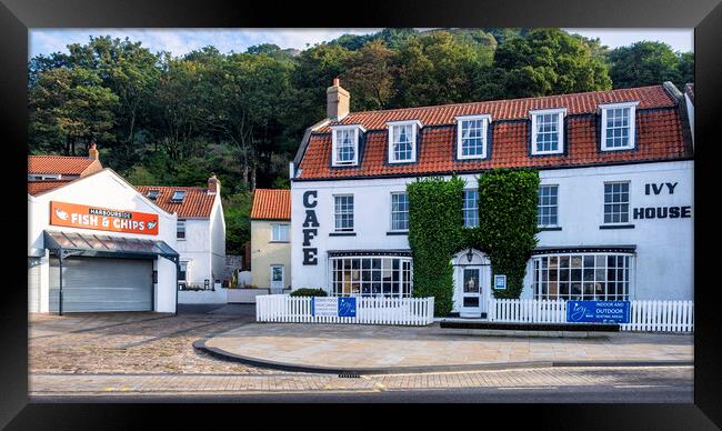 Scarborough Seafront Ivy House Cafe Framed Print by Tim Hill