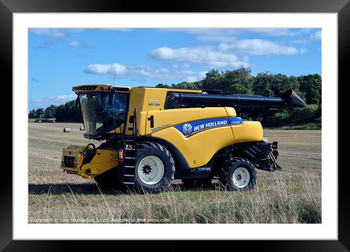 The Power of Harvest: New Holland CR980 Framed Mounted Print by Tom McPherson
