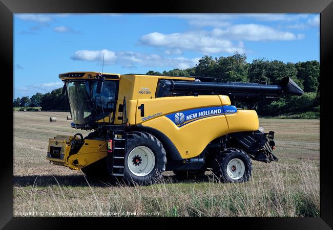 The Power of Harvest: New Holland CR980 Framed Print by Tom McPherson