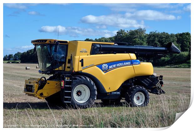 The Power of Harvest: New Holland CR980 Print by Tom McPherson