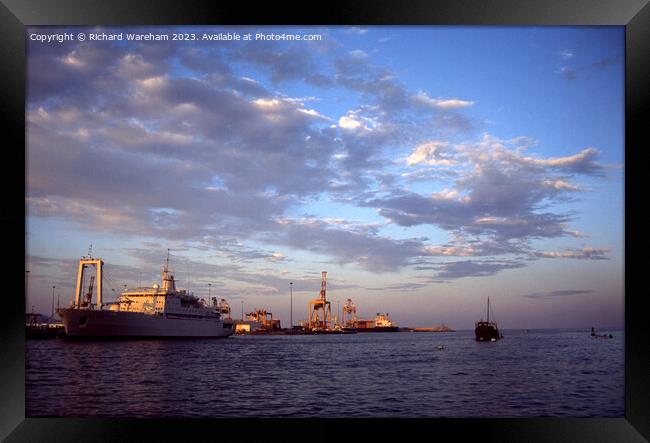 Muscat Harbour Framed Print by Richard Wareham