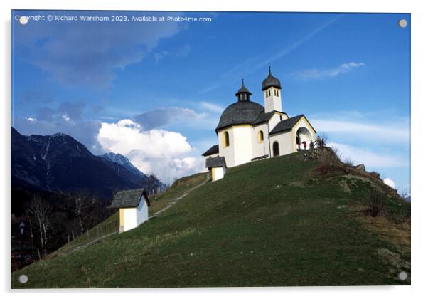 Kalvalrienbergkapelle Innsbruck Acrylic by Richard Wareham