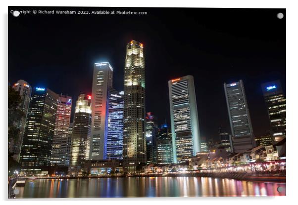 Singapore Skyscrapers Acrylic by Richard Wareham