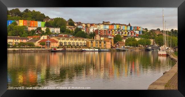 Bristol's Iconic Coloured Houses Framed Print by Janet Carmichael