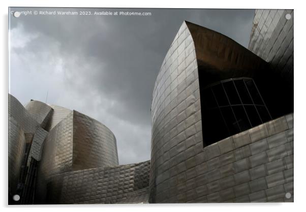 Bilbao Spain  Guggenheim museum Acrylic by Richard Wareham