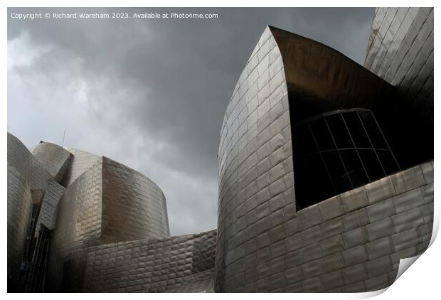 Bilbao Spain  Guggenheim museum Print by Richard Wareham