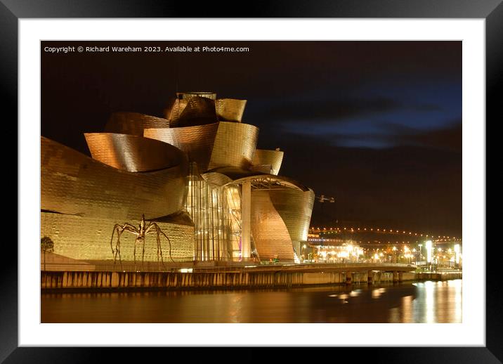 Bilbao Spain  Guggenheim museum  Framed Mounted Print by Richard Wareham