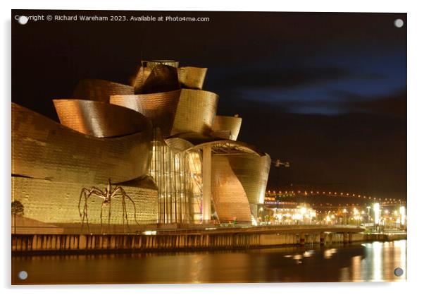 Bilbao Spain  Guggenheim museum  Acrylic by Richard Wareham
