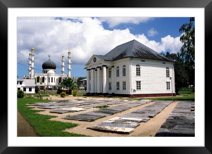 Mosque and Synagogue Paramaribo Framed Mounted Print by Richard Wareham