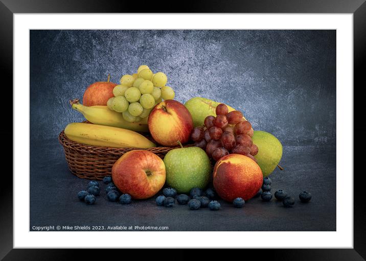 Overflowing Harvest Cornucopia Framed Mounted Print by Mike Shields