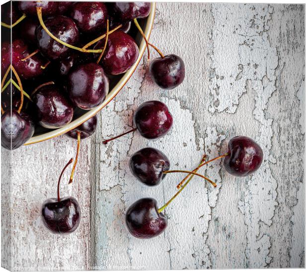 Delightful Cherry Cascade Canvas Print by Mike Shields