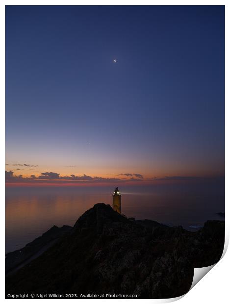 Start Point Lighthouse Print by Nigel Wilkins