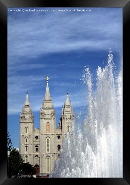 Church of Latter Day Saints Temple Salt Lake City Framed Print by Richard Wareham
