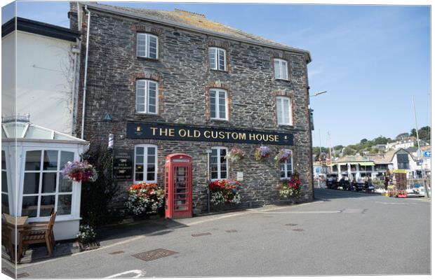 The Old Custom House ,Padstow Cornwall Canvas Print by kathy white