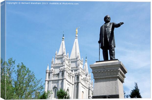 Statue of Brigham Young Canvas Print by Richard Wareham