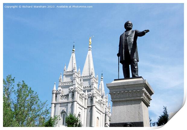 Statue of Brigham Young Print by Richard Wareham