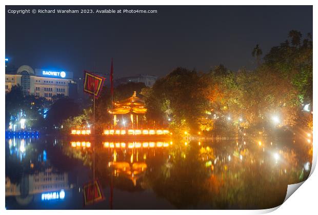 Hanoi Vietnam Ngoc Son Temple  Print by Richard Wareham