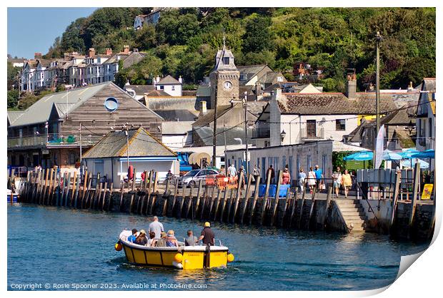 The ferry across the River Looe Print by Rosie Spooner