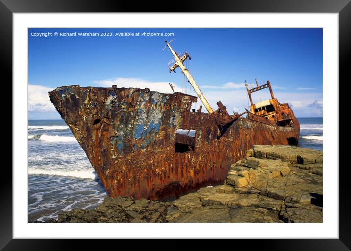 Shipwreck Transkei Framed Mounted Print by Richard Wareham