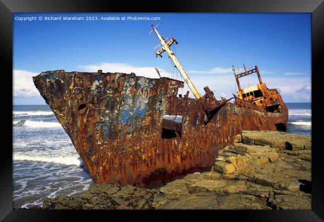 Shipwreck Transkei Framed Print by Richard Wareham