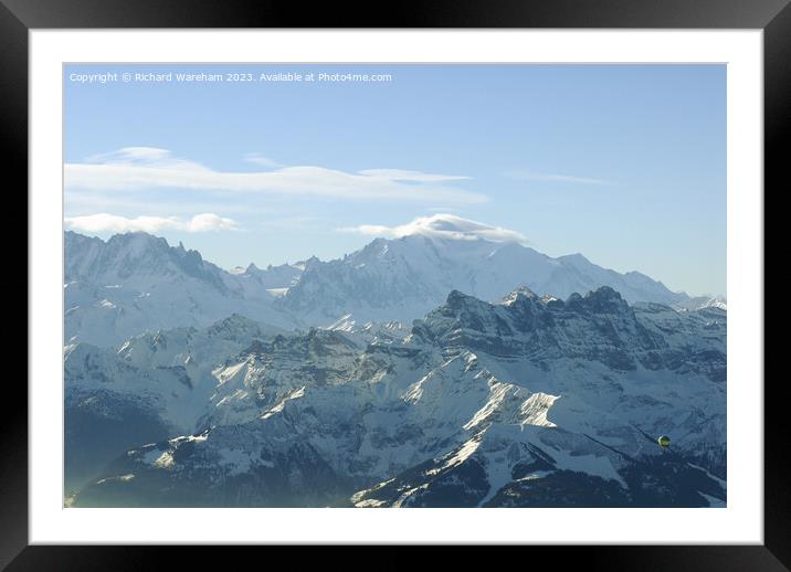 Mont Blanc Framed Mounted Print by Richard Wareham