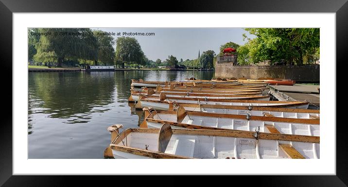 Rowing boats for hire Stratford-upon-Avon Framed Mounted Print by Cliff Kinch