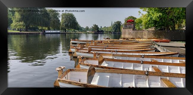 Rowing boats for hire Stratford-upon-Avon Framed Print by Cliff Kinch