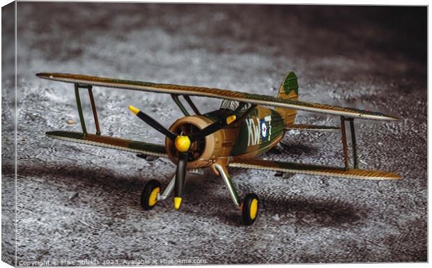 'Gloster Gladiator: A Model of History' Canvas Print by Mike Shields