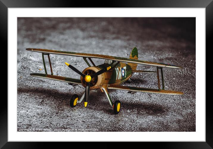 'Gloster Gladiator: A Model of History' Framed Mounted Print by Mike Shields