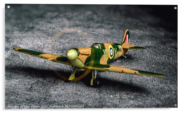 Iconic WWII Spitfire Model Artistry Acrylic by Mike Shields