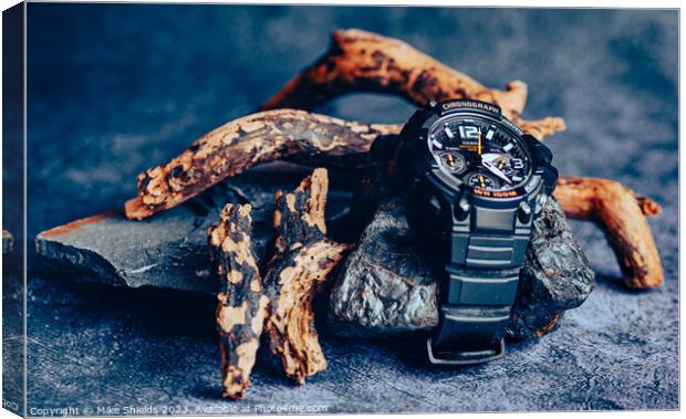 Imposing Casio Chronograph Diver's Timepiece Canvas Print by Mike Shields