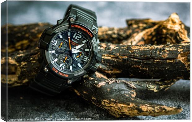 Casio Chronograph: Timeless Elegance Embodied Canvas Print by Mike Shields