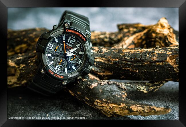 Casio Chronograph: Timeless Elegance Embodied Framed Print by Mike Shields