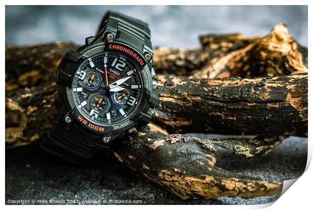 Casio Chronograph: Timeless Elegance Embodied Print by Mike Shields