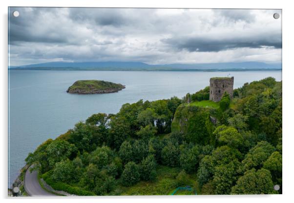Dunollie Castle Acrylic by Apollo Aerial Photography