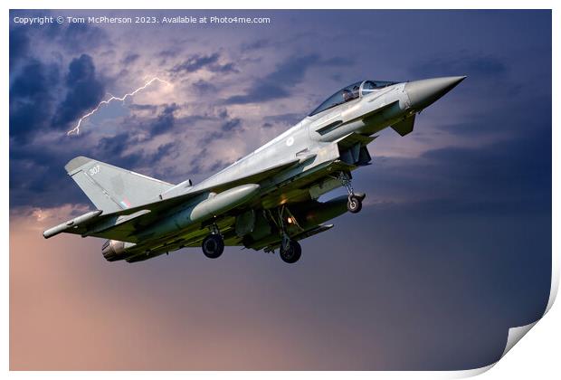 Thunderous Eurofighter Typhoon in Action Print by Tom McPherson