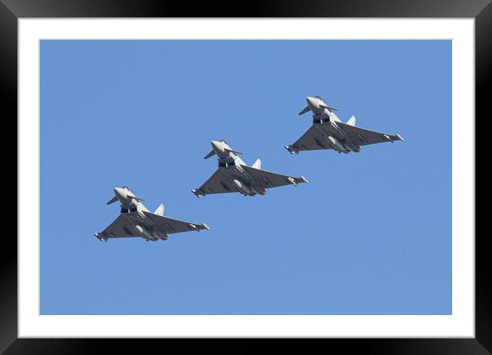 Eurofighter Typhoon Trio Framed Mounted Print by J Biggadike