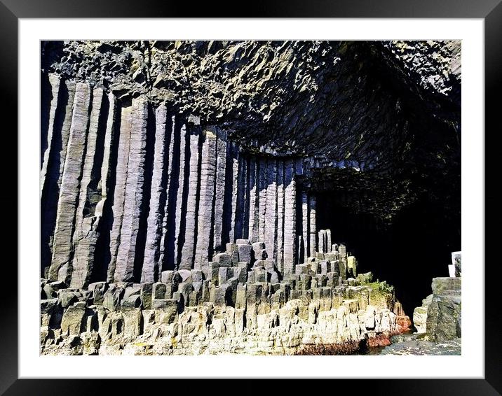 Enchanting Echoes of Fingal's Cave Framed Mounted Print by Sandy Young