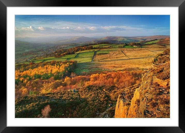 Hathersage Autumn Colours Framed Mounted Print by Darren Galpin