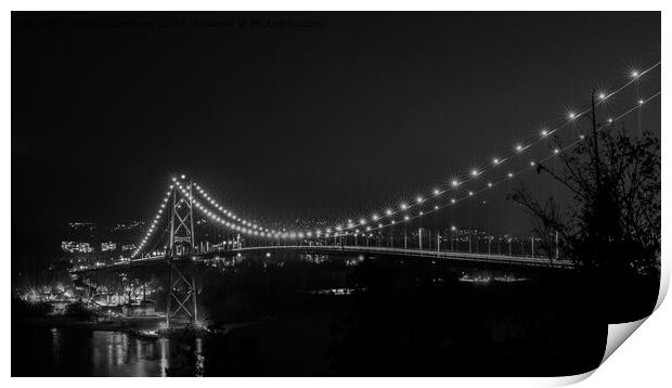 Lions Gate Bridge Mono Print by rawshutterbug 