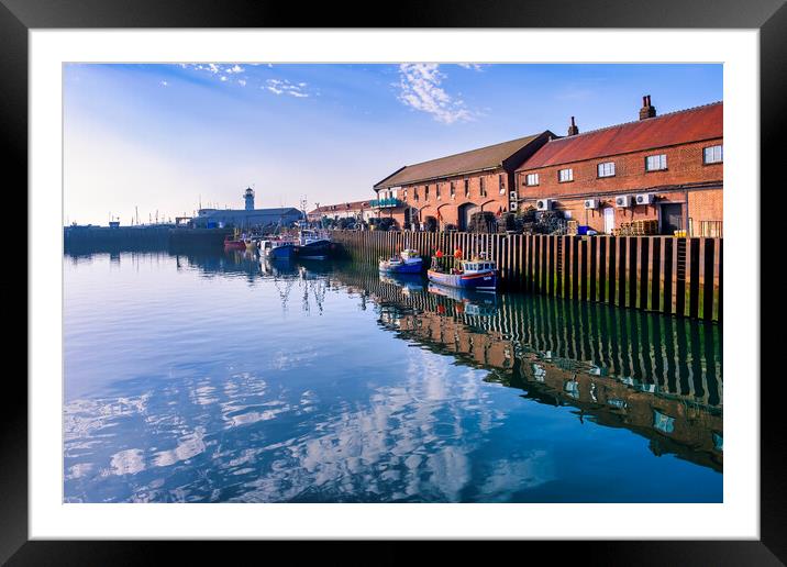 Scarborough Harbour Reflections Framed Mounted Print by Tim Hill