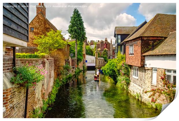 Canterbury River Stour Print by Alison Chambers