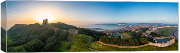 Scarborough Sunrise Panorama Canvas Print by Tim Hill