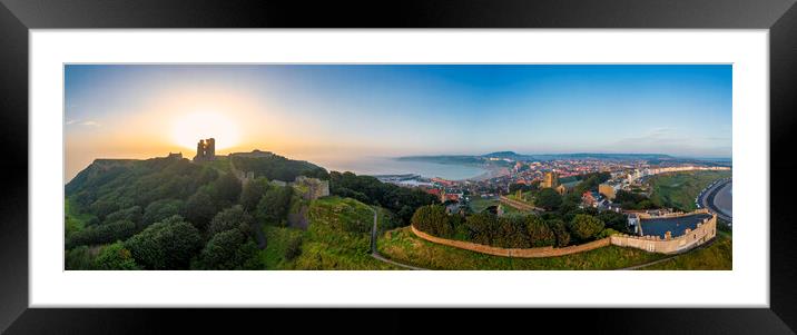 Scarborough Sunrise Panorama Framed Mounted Print by Tim Hill