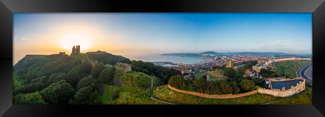 Scarborough Sunrise Panorama Framed Print by Tim Hill
