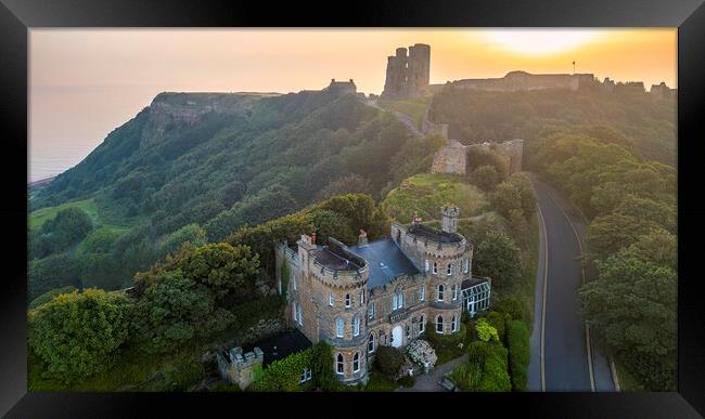 Scarborough Castle Sunrise Framed Print by Tim Hill