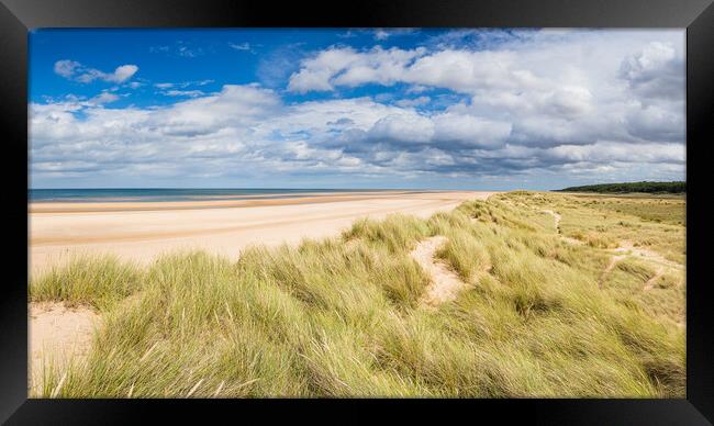 Holham beach panorama Framed Print by Jason Wells