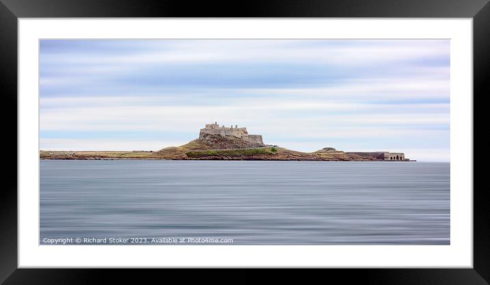 Holy Island Framed Mounted Print by Richard Stoker