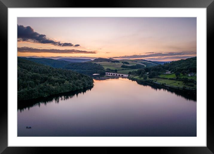 Ladybower Views Framed Mounted Print by Apollo Aerial Photography