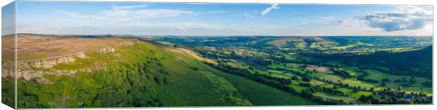 A View across Bamford Edge Canvas Print by Apollo Aerial Photography